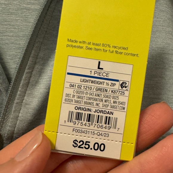 Men’s Light Green Pullover BRAND NEW - Picture 2 of 4